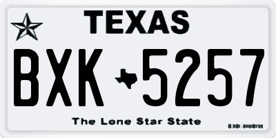 TX license plate BXK5257