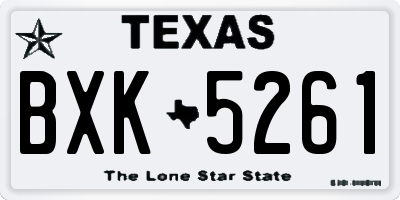 TX license plate BXK5261