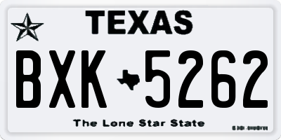 TX license plate BXK5262