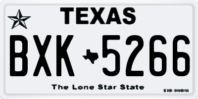 TX license plate BXK5266