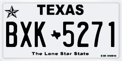 TX license plate BXK5271