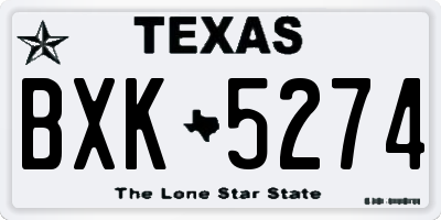 TX license plate BXK5274