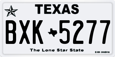 TX license plate BXK5277