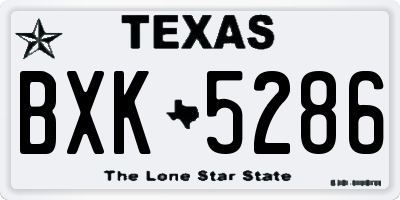 TX license plate BXK5286
