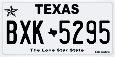 TX license plate BXK5295