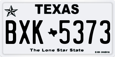 TX license plate BXK5373