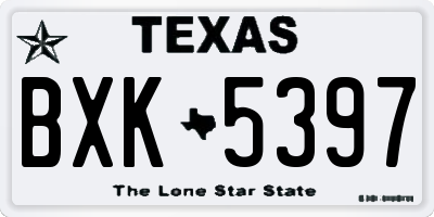 TX license plate BXK5397
