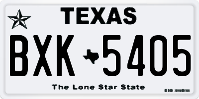 TX license plate BXK5405