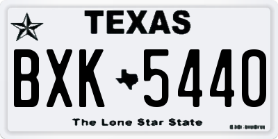 TX license plate BXK5440