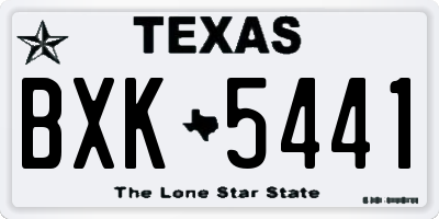 TX license plate BXK5441