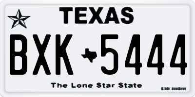 TX license plate BXK5444