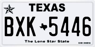 TX license plate BXK5446