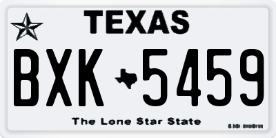 TX license plate BXK5459