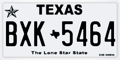 TX license plate BXK5464
