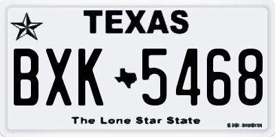 TX license plate BXK5468