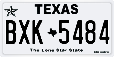 TX license plate BXK5484