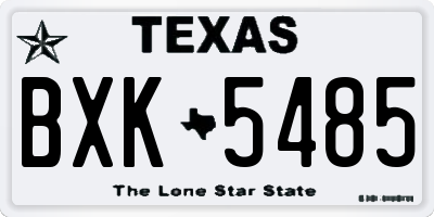 TX license plate BXK5485