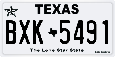 TX license plate BXK5491