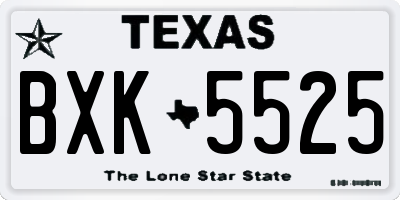 TX license plate BXK5525
