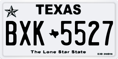 TX license plate BXK5527