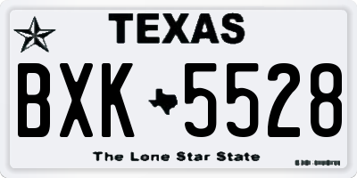 TX license plate BXK5528