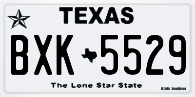 TX license plate BXK5529