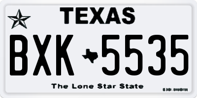 TX license plate BXK5535