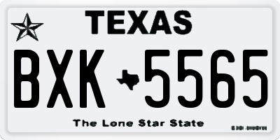 TX license plate BXK5565
