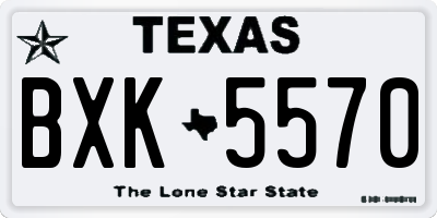 TX license plate BXK5570