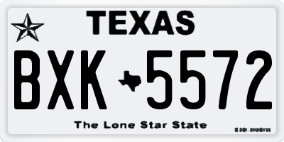 TX license plate BXK5572