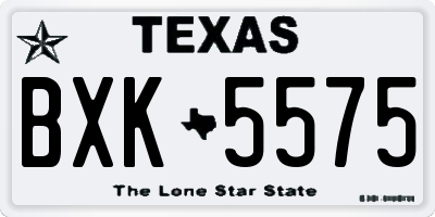 TX license plate BXK5575