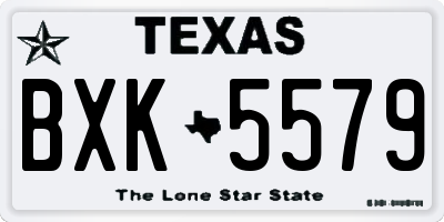 TX license plate BXK5579