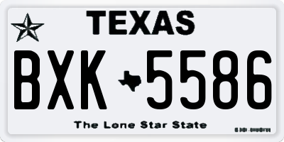 TX license plate BXK5586