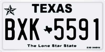 TX license plate BXK5591