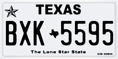 TX license plate BXK5595