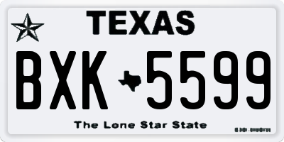 TX license plate BXK5599