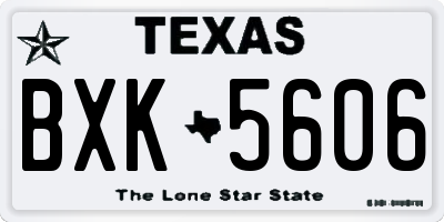TX license plate BXK5606