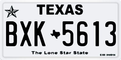 TX license plate BXK5613