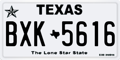 TX license plate BXK5616
