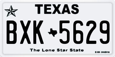 TX license plate BXK5629