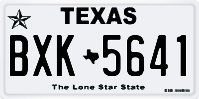 TX license plate BXK5641
