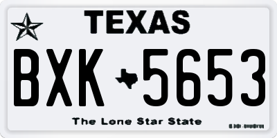 TX license plate BXK5653