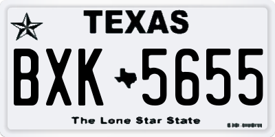TX license plate BXK5655