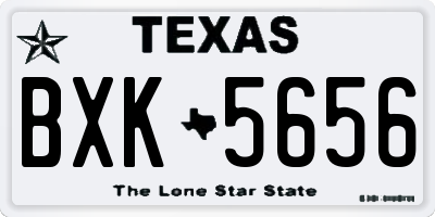 TX license plate BXK5656