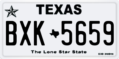 TX license plate BXK5659