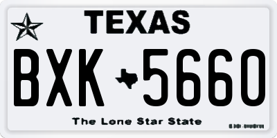 TX license plate BXK5660