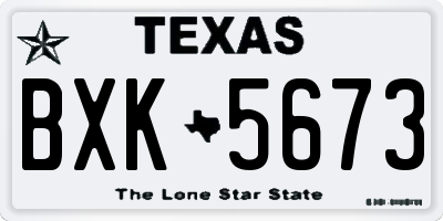 TX license plate BXK5673