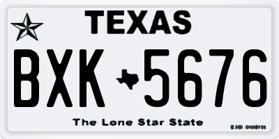 TX license plate BXK5676