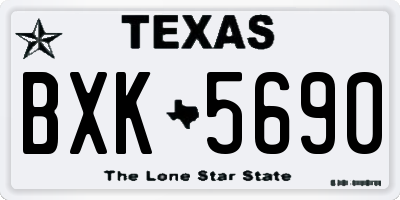TX license plate BXK5690