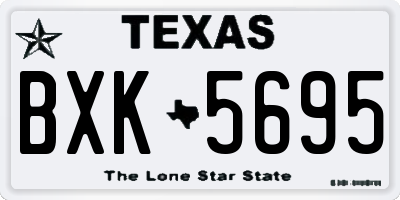 TX license plate BXK5695